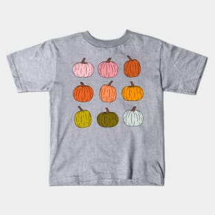 Rainbow of Pumpkins Kids T-Shirt